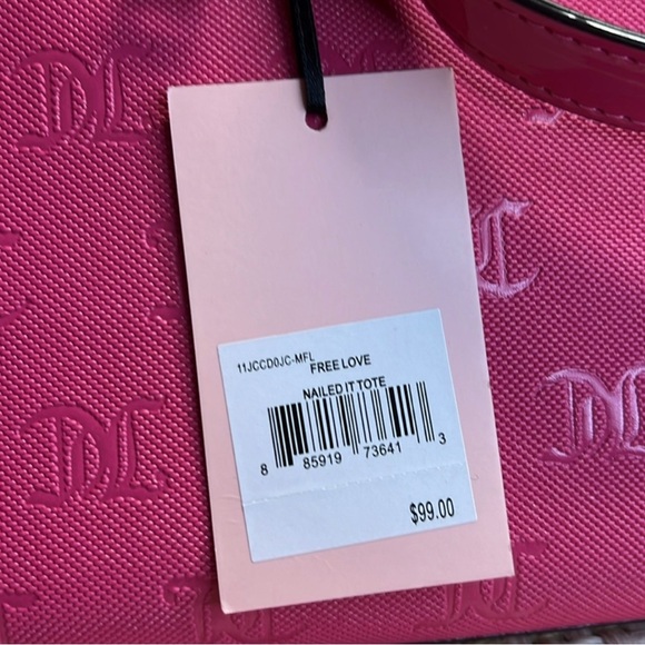Juicy Couture Los Angeles NWT Juicy Pink Signature Satchel Crossbody Bag (P057) - Picture 11 of 11